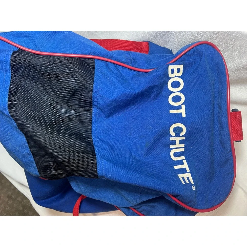 Vintage 1980s Honda Racing Team Duffle Bag Blue Red Boot Chute Large 32x16